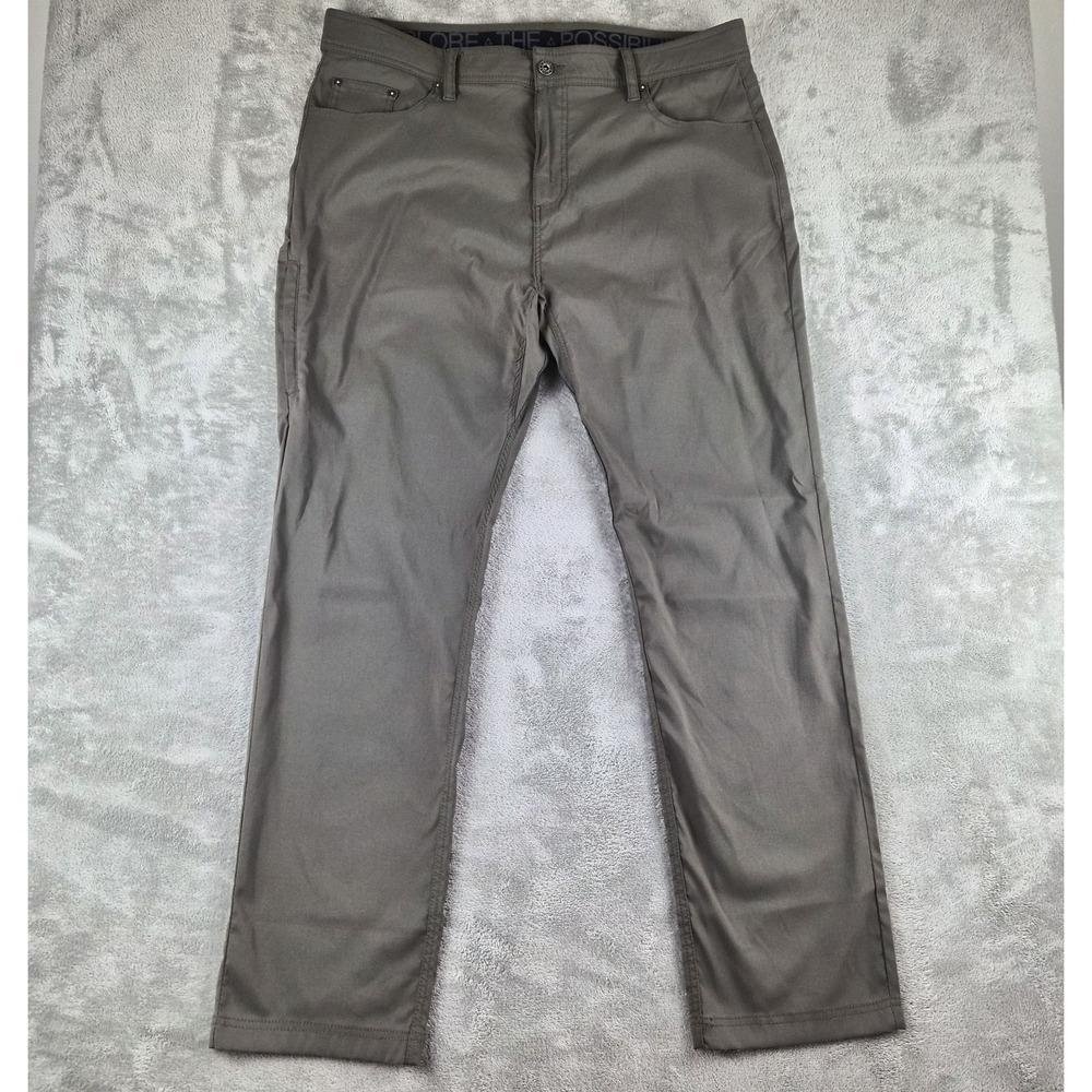 Gerry Pants Mens 38x34 Olive Green Nylon Stretch 5 Pocket Ventures Performance